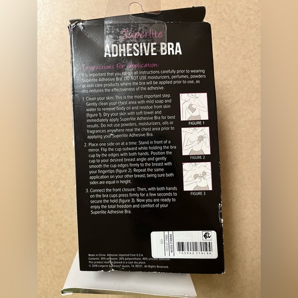 Lingerie Solutions Fashion Forms Superlite Adhesive Backless Strapless Bra DD - Picture 3 of 7